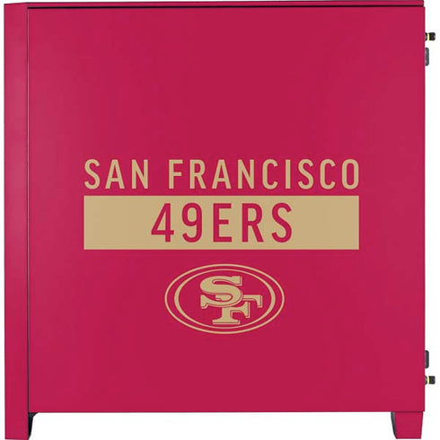 NFL San Francisco 49ers Red Performance Series Corsair 4000D Tempered Glass Mid-Tower ATX Case Skin