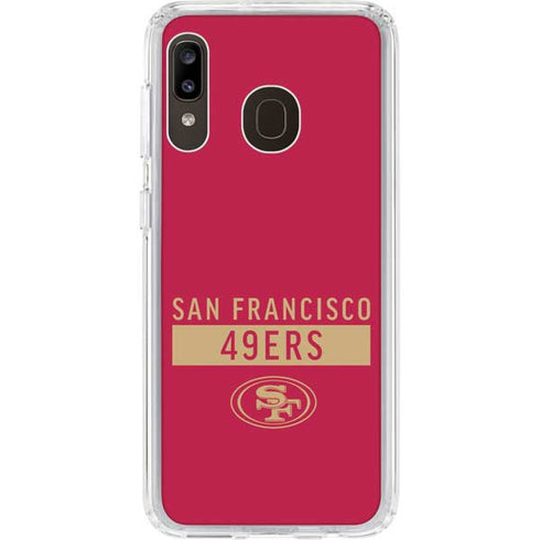 NFL San Francisco 49ers Red Performance Series Galaxy A20 Clear Case