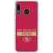 NFL San Francisco 49ers Red Performance Series Galaxy A20 Clear Case