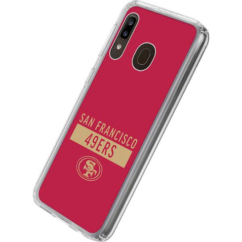 NFL San Francisco 49ers Red Performance Series Galaxy A20 Clear Case