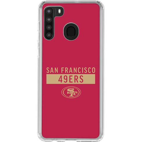 NFL San Francisco 49ers Red Performance Series Galaxy A21 Clear Case