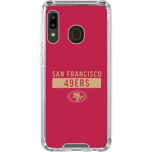 NFL San Francisco 49ers Red Performance Series Galaxy A30 Clear Case