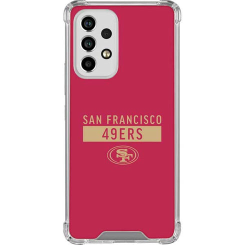 NFL San Francisco 49ers Red Performance Series Galaxy A53 5G Clear Case