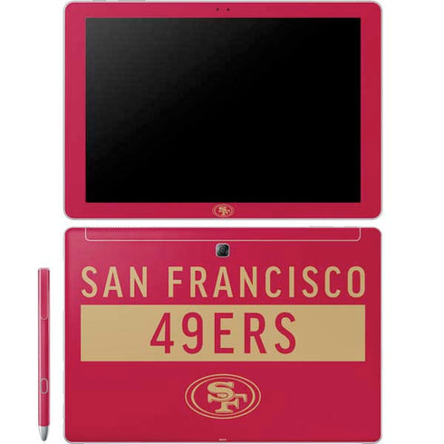 NFL San Francisco 49ers Red Performance Series Galaxy Book 12in Skin