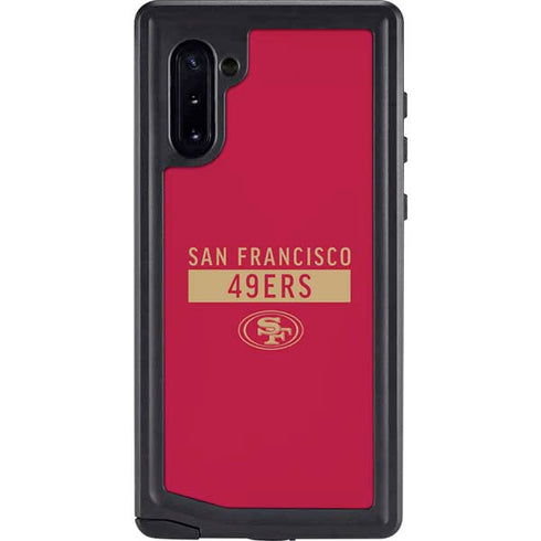 NFL San Francisco 49ers Red Performance Series Galaxy Note 10 Waterproof Case