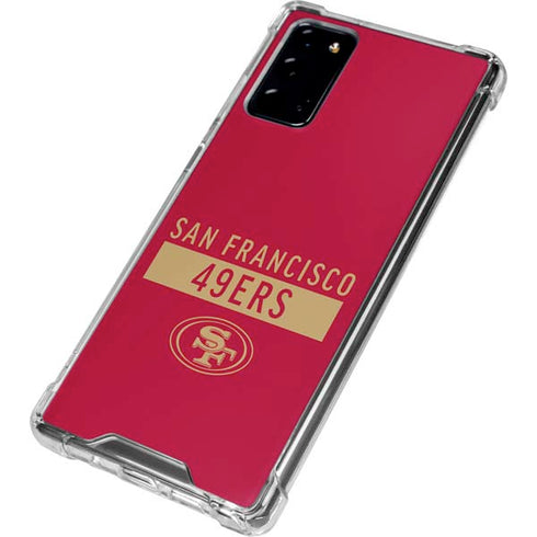 NFL San Francisco 49ers Red Performance Series Galaxy Note20 5G Clear Case