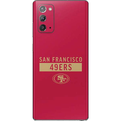 NFL San Francisco 49ers Red Performance Series Galaxy Note20 5G Skin