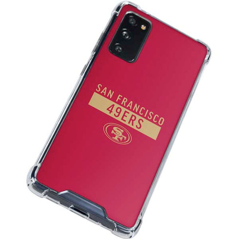 NFL San Francisco 49ers Red Performance Series Galaxy S20 FE Clear Case