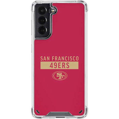 NFL San Francisco 49ers Red Performance Series Galaxy S21 5G Clear Case