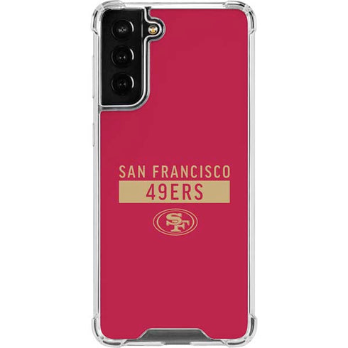 NFL San Francisco 49ers Red Performance Series Galaxy S21 FE Clear Case