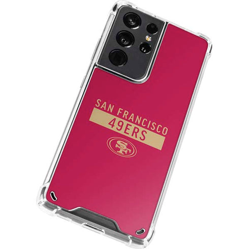 NFL San Francisco 49ers Red Performance Series Galaxy S21 Ultra 5G Clear Case