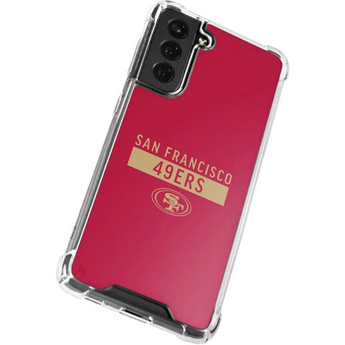 NFL San Francisco 49ers Red Performance Series Galaxy S22 Clear Case