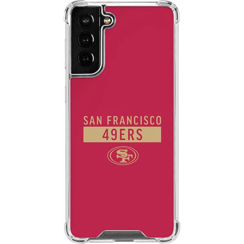 NFL San Francisco 49ers Red Performance Series Galaxy S22 Plus Clear Case
