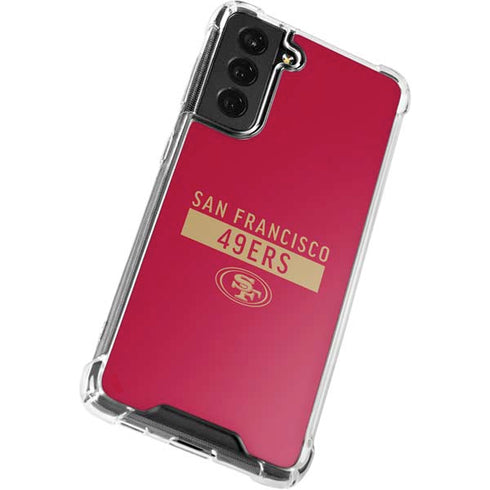NFL San Francisco 49ers Red Performance Series Galaxy S22 Plus Clear Case