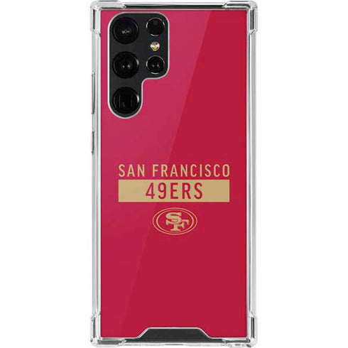 NFL San Francisco 49ers Red Performance Series Galaxy S22 Ultra Clear Case