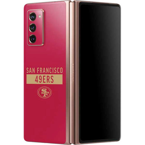 NFL San Francisco 49ers Red Performance Series Galaxy Z Fold2 5G Skin