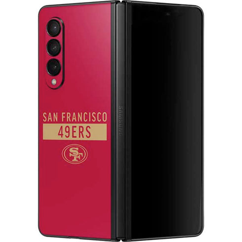 NFL San Francisco 49ers Red Performance Series Galaxy Z Fold3 5G Skin