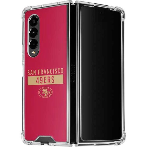 NFL San Francisco 49ers Red Performance Series Galaxy Z Fold4 5G Clear Case