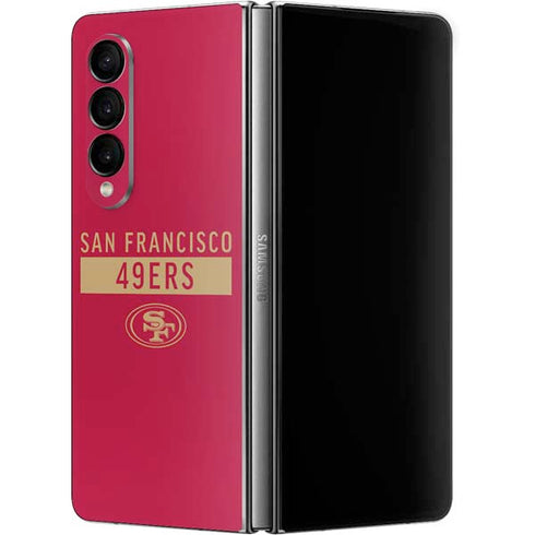 NFL San Francisco 49ers Red Performance Series Galaxy Z Fold4 5G Skin