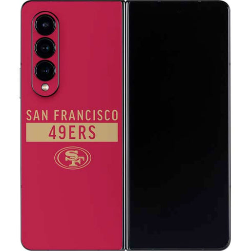 NFL San Francisco 49ers Red Performance Series Galaxy Z Fold4 5G Skin