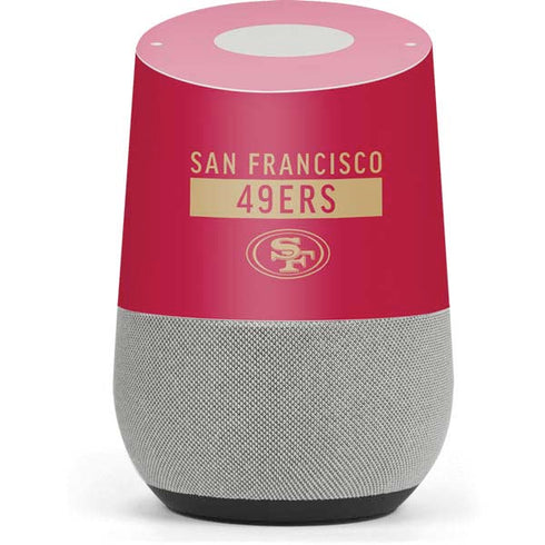 NFL San Francisco 49ers Red Performance Series Google Home Skin