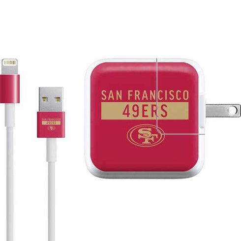NFL San Francisco 49ers Red Performance Series iPad Charger (10W USB) Skin