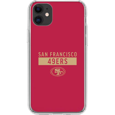 NFL San Francisco 49ers Red Performance Series iPhone 11 Clear Case