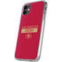 NFL San Francisco 49ers Red Performance Series iPhone 11 Clear Case