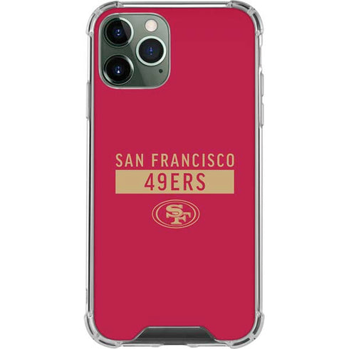NFL San Francisco 49ers Red Performance Series iPhone 11 Pro Max Clear Case