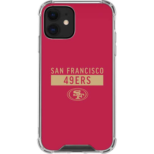 NFL San Francisco 49ers Red Performance Series iPhone 12 Mini Clear Case