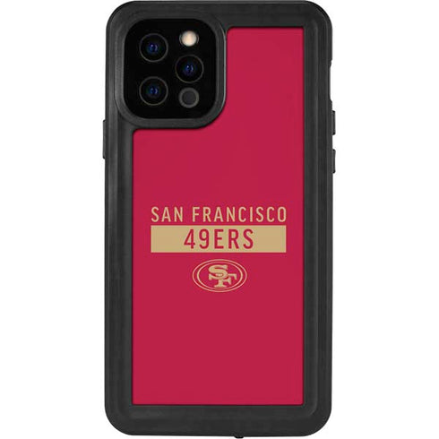 NFL San Francisco 49ers Red Performance Series iPhone 12 Pro Waterproof Case