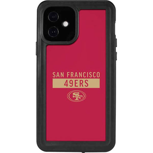NFL San Francisco 49ers Red Performance Series iPhone 12 Waterproof Case
