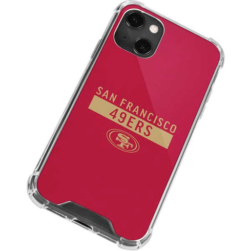 NFL San Francisco 49ers Red Performance Series iPhone 13 Mini Clear Case