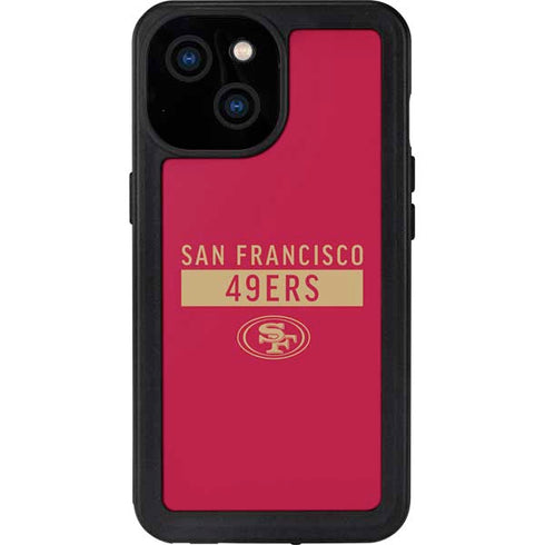 NFL San Francisco 49ers Red Performance Series iPhone 13 Mini Waterproof Case