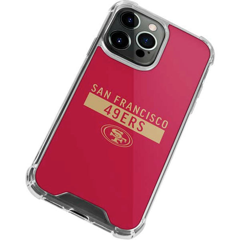 NFL San Francisco 49ers Red Performance Series iPhone 15 Pro Clear Case