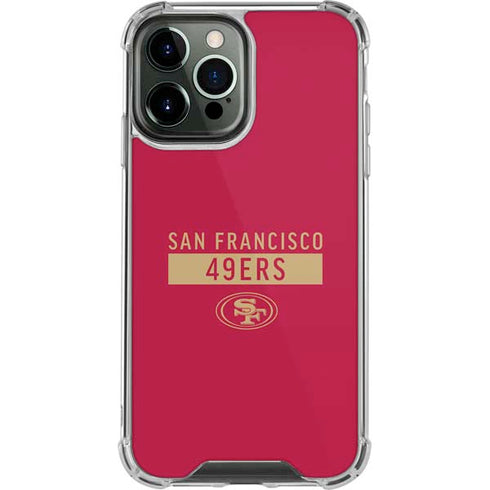 NFL San Francisco 49ers Red Performance Series iPhone 14 Pro Max Clear Case