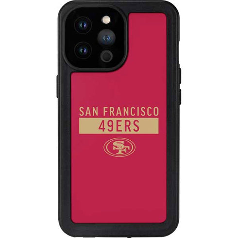 NFL San Francisco 49ers Red Performance Series iPhone 14 Pro Max Waterproof Case