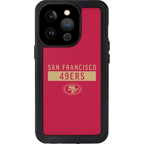 NFL San Francisco 49ers Red Performance Series iPhone 14 Pro Waterproof Case