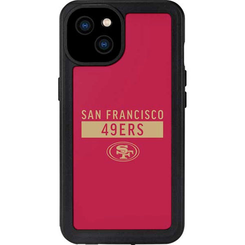 NFL San Francisco 49ers Red Performance Series iPhone 15 Plus Waterproof Case