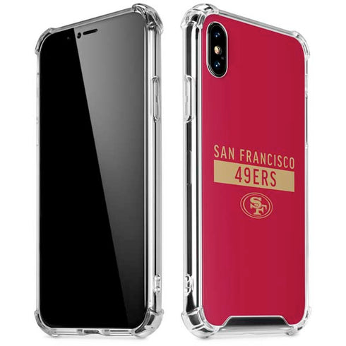 NFL San Francisco 49ers Red Performance Series iPhone XS Max Clear Case