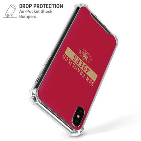 NFL San Francisco 49ers Red Performance Series iPhone XS Max Clear Case