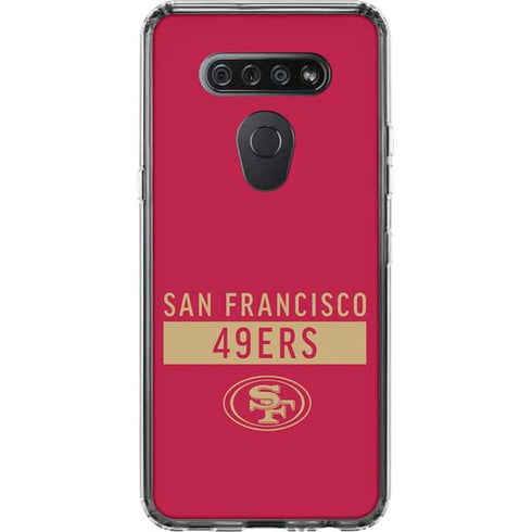NFL San Francisco 49ers Red Performance Series LG K51/Q51 Clear Case
