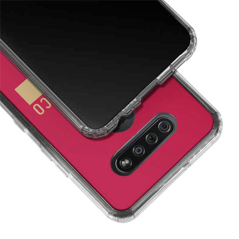 NFL San Francisco 49ers Red Performance Series LG K51/Q51 Clear Case
