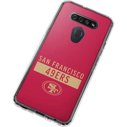 NFL San Francisco 49ers Red Performance Series LG K51/Q51 Clear Case