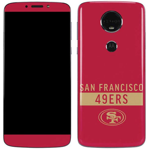 NFL San Francisco 49ers Red Performance Series Moto E5 Plus Skin