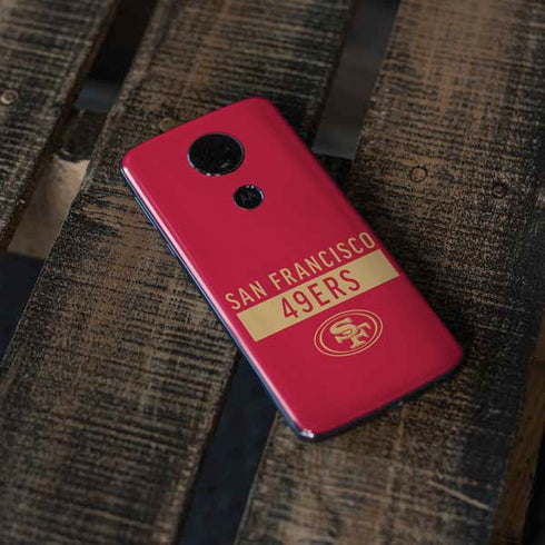 NFL San Francisco 49ers Red Performance Series Moto E5 Plus Skin