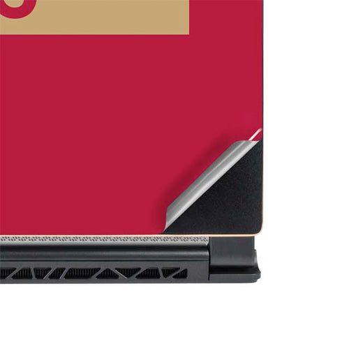NFL San Francisco 49ers Red Performance Series MSI GS65 Stealth Laptop Skin