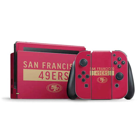 NFL San Francisco 49ers Red Performance Series Nintendo Switch Bundle Skin