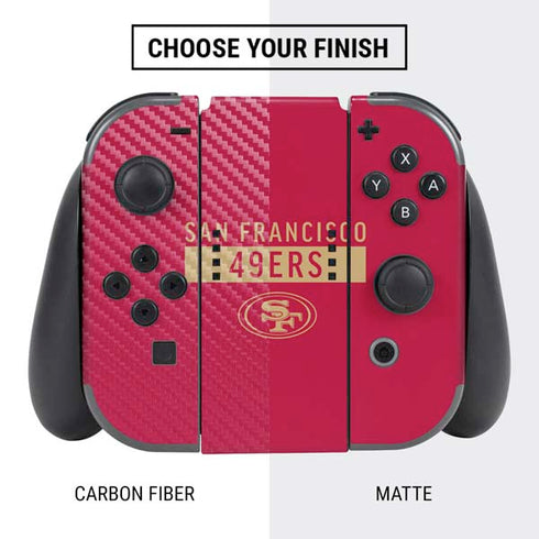 NFL San Francisco 49ers Red Performance Series Nintendo Switch Bundle Skin