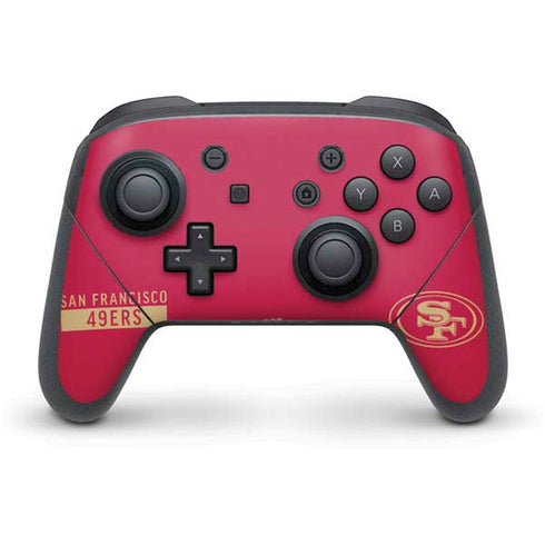 NFL San Francisco 49ers Red Performance Series Nintendo Switch Pro Controller Skin